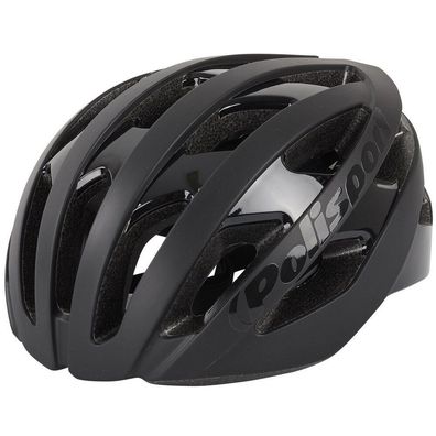 Fahrradhelm Polisport Light Pro L 58-61 cm - Mattschwarz / Leuchtend Schwarz