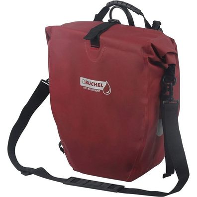 Fahrradtasche Büchel 100% Wasserdicht 25,4 Liter - Merlot Rot