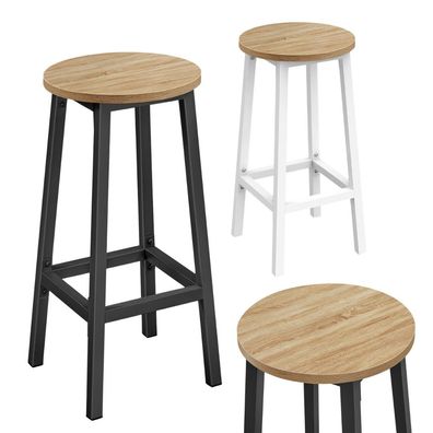 Barhocker Hocker Holzstuhl Barstuhl Tresenhocker Küchenhocker Weiß Schwarz Holz Rund