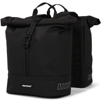 Recycelte Doppelpacktasche Urban Proof Rolltop 38 Liter 30 x 15 x 42 cm - Schwarz