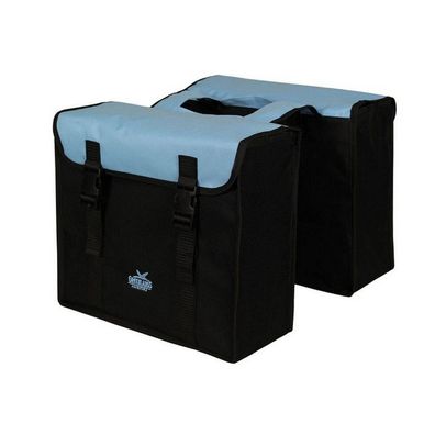 Doppelpacktasche Greenlands 34 Liter 37 x 33 x 14cm (2x) - Schwarz/Hellblau