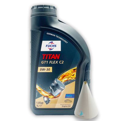 1 L Fuchs Titan GT1 Flex C2 0W30 | MB 227.61 | MB 229.61 | BMW Longlife-12 FE