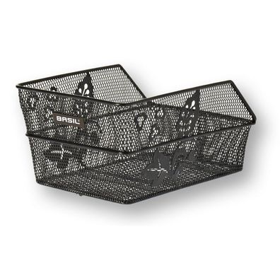 Fahrradkorb für hinten Basil Cento Flower S 36 x 26 x 18 cm - Schwarz