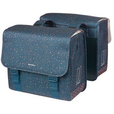 Doppelte Fahrradtasche Basil Flair 35 Liter - Navy