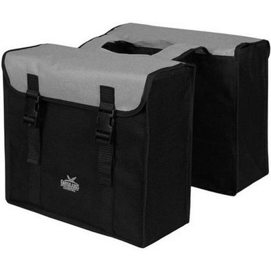 Doppelpacktasche Greenlands 34 Liter 37 x 33 x 14 cm (2x) - Schwarz/Silber