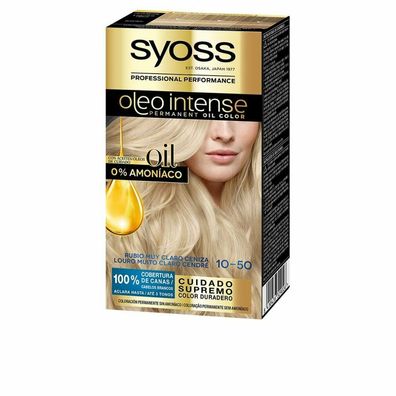 Syoss Oleo Intense Permanent Hair Color 10-50 Light Ash Blonde