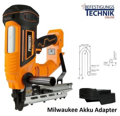 Freeman Zaunklammergerät LD400 38-50mm Basic für Milwaukee Akku M18B5 18V FFUS-302C 9
