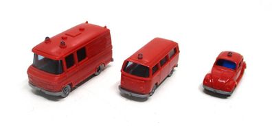 Wiking N 1/160 3 Einsatzfahrzeuge VW VW MB (6093k)
