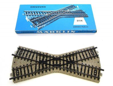 Märklin H0 5114 M-Gleis Kreuzung 2 x 192mm ohne OVP (77k)