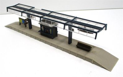 Spur N Vollmer moderner Bahnsteig Fertigmodell