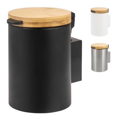 bremermann Wand-Kosmetikeimer 3 l, Badmülleimer 2-Wege-Montage, rund