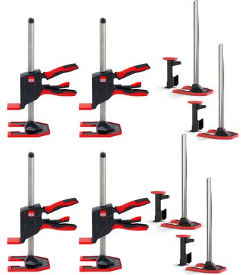 4 x BESSEY Beyceps Einhand-Montagewerkzeug 180 kg + 4 x Installation Kit