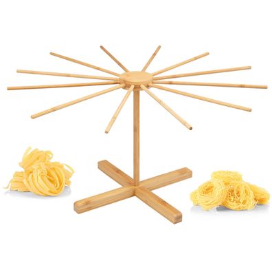 bremermann Nudeltrockner aus Bambus – Nudelständer für selbstgemachte Pasta, faltbar