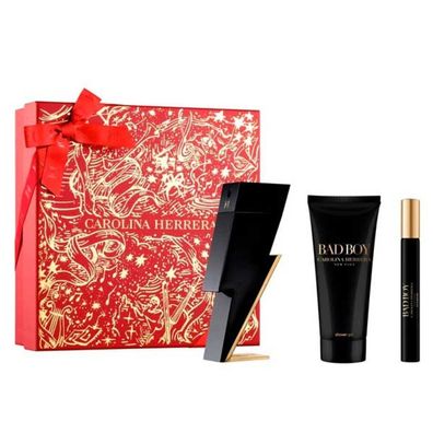 Carolina Herrera Bad Boy Edt Packung mit 100 ml und Geschenk