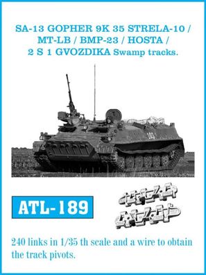 Friulmodel 1:35 ATL-189 Tracks for SA-13 GOPHER 9 K 35 STRELA-10 / MT-LB / BMP-23 / H
