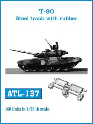 Friulmodel 1:35 ATL-137 Tracks for T-90 Steel track with rubber