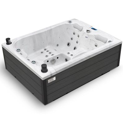 Canadian Spa Int. Emerald Whirlpool White Marble 3 Personen 216 x 165 x 78 cm