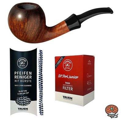 VAUEN Pfeife Vintage 1077, braun, glatt, 9mm Filter - Angebot mit Zubehör