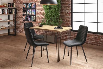 Essgruppe A56, Esszimmer Set , Esstisch mit 3 Stühlen- Farbe wählbar