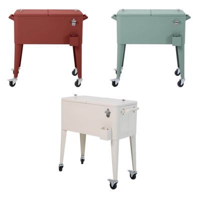Best Icy - Rolling cooler cart Kühlbox rollbar Outdoor Kühlschrank Gartenbox