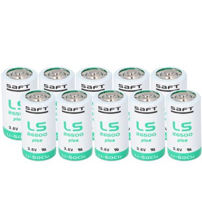 10x SAFT Lithium Batterie Baby C LS 26500 PLUS 3,6V 8,5Ah Lithium-Thionylchlorid