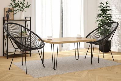 Essgruppe A61, Esszimmer Set , Esstisch mit 2 Stühlen- Farbe wählbar