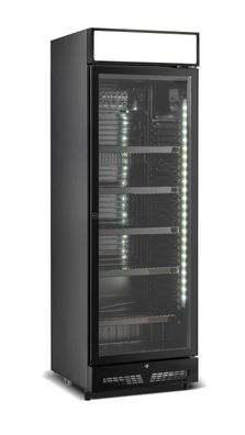 Kühlschrank 1 Glastür Schwarz Mit Canopy Sve-450 Blc