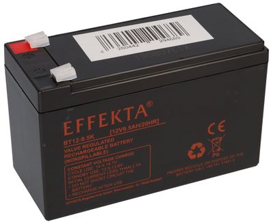 Effekta BT 12-9,5K / 12V 9,5Ah Blei Akku / Blei-Vlies Akku AGM VRLA