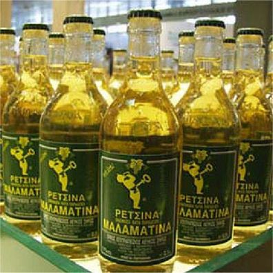Retsina Malamatina geharzter griechischer Wein 16x 500ml