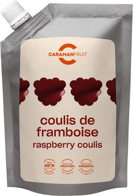 Caramanfruit Himbeer-Frucht-Coulis 1kg Himbeeren-Früchte-Püree süßes Beerenpüree