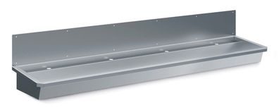 Edelstahl Waschbecken 1 Ablasshahn 2400Mm Ablaufstopfen Und Schutzwand Inklusive