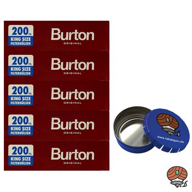 5x Burton King Size Filterhülsen (1000 Stück) + Zubehör