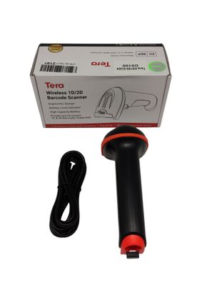 Tera Barcode Scanner 1D 2D QR Wireless 2.4 GHz Wireless + USB 2.0 Wired Handheld Scan