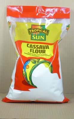 1000gr Cassava Flour / Mehl aus rohem Maniok, Glutenfrei, von Tropical Sun