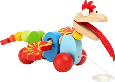 small foot Holz Ziehtier Ziehspielzeug Motorikspielzeug Drache Merlin