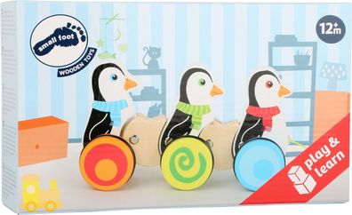 small foot Holz Ziehtier Ziehspielzeug Motorikspielzeug Pinguine
