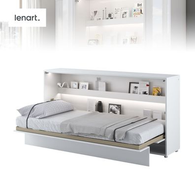 Schrankbett 90 x 200 Horizontal LENART Bed Concept Wandklappbett Bett BC-06
