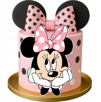 Minnie Mouse 14x10cm Essbar Mickey Mouse Tortenaufleger Torte Tortenbild Zuckerbild