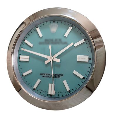 Wanduhr Rolex Tiffany Dial Oyster Perpetual 34cm Moderne Luxusuhr