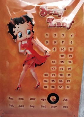 Bretty Boop Sexy Lady, Dauerkalender, Blechschild