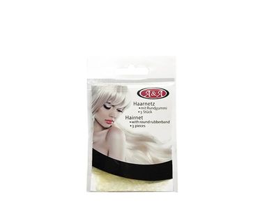 A & A Haarnetz dünn Packung mit 3 Stück weiß