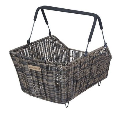Fahrradkorb Basil Cento Rattan Look Multi System 41 x 25 x 12 cm - Braun