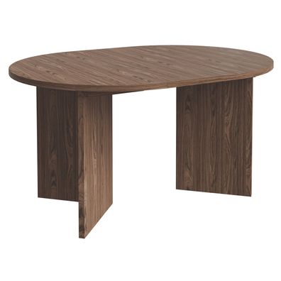 Selsey Ovo - Ausziehbarer Esstisch, rund, 110-190 x 110 cm, Holzoptik Nussbaum Wiscon