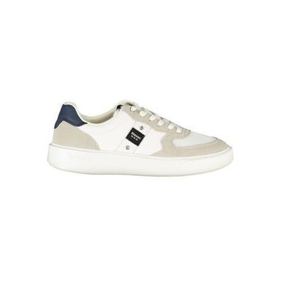 Blauer White Leather Men Sneaker