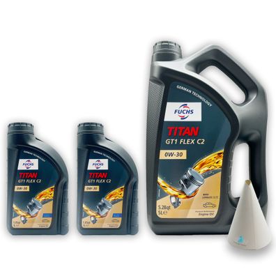 7 L Fuchs Titan GT1 Flex C2 0W30 | MB 227.61 | MB 229.61 | BMW Longlife-12 FE