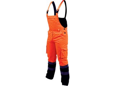 Pantalon haute visibilité, salopette doublée, déperlante, taille S