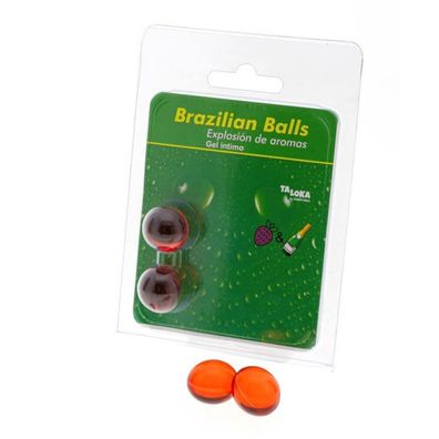 Set 2 Brasilianische Bälle Explosion Erdbeere und Champnage Aroma