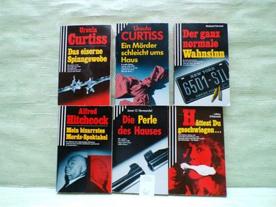 6x Scherz Verlag Krimi Klassiker Hitchcock O´Donnell Vermandel Forrest Curtiss TB