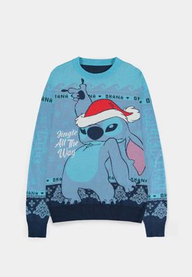 Lilo & Stitch Sweatshirt Christmas Jumper Stitch Blue Größe M