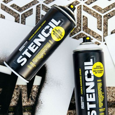 Sprühlack | Montana Stencil | Markierungsspray | Schwarz / Weiß | 400ml